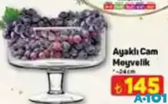 AYAKLI CAM MEYVELİK 24 CM AYAKLI CAM MEYVELİK 24 CM